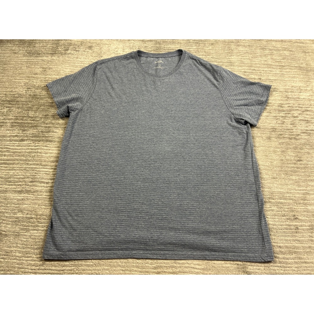 Goodfellow & Co T-Shirt Mens XXL Blue Striped Standard Fit Cotton Blend 31045